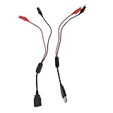 IPOTCH 耐久性　ワニ口クリップ→ USB オス　ワニ口クリップ → USBメス　 テストワイヤ