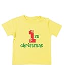 Tstars - 1歳誕生日初めてのクリスマスシャツ　1歳バースデー初めてのクリスマスシャツ　初めてのクリスマス1歳誕生日シャツ 幼児キッズT‐シャツ 75 バナナ