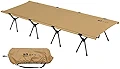 WAQ 2WAY WIDE COT ２WAYワイドコット コット キャンプ用コット キャンプベッド 幅広ハイロー 折りたたみ 幅80cm (TAN(タン))
