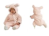 動物シリーズ 着ぐるみタイプ防寒パジャマ ベビー用  (S, ピンク) [並行輸入品]