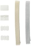 川村製紐 ハンドメイドブックバンド 平ゴム 10コール ベージュ×白/グレー×白 KW93278
