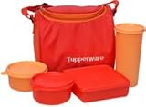 TP-860-T187 Tupperware Best Lunch (Including Bag) With Two Bowls, One Tumbler and One Square Box all