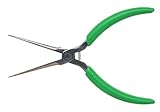 Xcelite NN7776V Long Needle Nose Plier with Green Cushion Grip Handle, Serrated Jaw, 6' Length, 2-5/