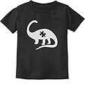 TeeStars – パズル恐竜 – Autism Awareness幼児/幼児キッズTシャツ カラー: ブラック