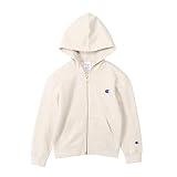 [チャンピオン] パーカー キッズ 長袖 綿100% COTTON USA ワンポイントロゴ ジップフーデッドスウェットシャツ ベーシック CK-Y102 オートミール 160