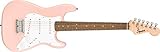 Squier エレキギター Mini Stratocaster®, Laurel Fingerboard, Shell Pink ソフトケース付き