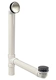 Westbrass 493244H-05 Illusionary Overflow 12 In. & 4 In. Sch. 40 PVC Bath Waste & Overflow with Tip-