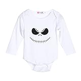 AmazingDeal 子供服 ベビー爬行服 春秋 ロンパース 綿製品 連体衣装 可愛い 白 0~18ヵ月適応 (70「0~3ヵ月」)