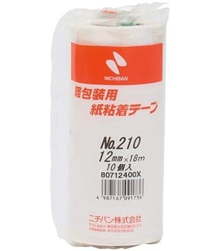 Amazon.co.jp: ニチバン 紙粘着テープ 軽包装用 紙粘着テープ No.210
