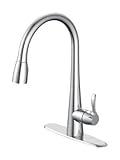 Oakbrook低リードキッチン蛇口シングルハンドル1.75 GPM 8インチセンタークローム仕上げ