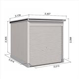 ヨド物置　エルモトピット　LOCU-2229HD　追加棟 （土間タイプ）　※追加棟施工には基本棟の別途購入が必要です　【自転車・バイクの盗難対策に　バイクガレージ】 カシミヤベージュ