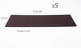 BTMB 5点ダークブラウンフェルト家具パッド家具パッドfor Hardwood床保護Heavy Dutyフェルトシート3.94 X 11.8インチ