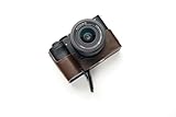 TP Original ハンドメイド 本革 ハーフカメラケース バッグ カバー Sony A7C ii A7CR A7C Mark ii A7C2用 コーヒーカラー
