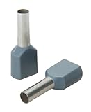 Greenlee 874 / 12 AWG 11 by 23 mm LongツインInsulatedワイヤFerrules、グレー、100枚パック