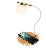 デスクライト LED USB 電気スタンド ワイヤレス充電器 3段階調光 多角度調整 目に優しい QI急速充電 タッチセンサー 電源式 折り