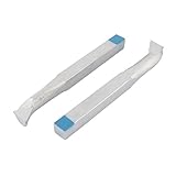 uxcell 外部のバイト シルバートーン 炭化タングステン素材 132 x 20 x 12mm 2枚入り