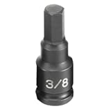 Grey Pneumatic (1912F) 3/8' Drive x 3/8' Hex Driver Socket [並行輸入品]