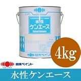 ニッペ 水性ケンエース つや消し白（ND-101） [4kg] 日本ペイント・軒天・室内壁・水性塗料