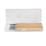 Walfront 木彫りナイフ 手動削りラバースタンプ詳細彫刻ナイフ 4本 彫刻ツールセット ＃2 消しゴムはんこ 彫刻刀 極細