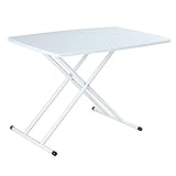 高さ調節 テーブル 折りたたみ リフティングテーブル センターテーブル 5段階調節 昇降式 ホワイト