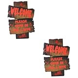 BESPORTBLE 2 個 ハロウィーン カード ストリート 看板 ハロウィーン パーティー 消耗品 広告 ボード ハロウィーン 看板 パ