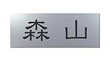 丸三タカギ 彫り込み済表札 アクリル APG2-S-1-1-森山 【完成品】