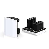 EZDIY-FAB PCI Express用 電源変換アダプター 12VHPWR 12+4ピン180度角度アダプター GPU対応 グラフィックボード用 薄型アルミケース リバースタイプ 白 - 1パック
