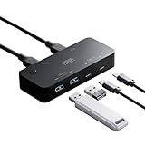 サンワダイレクト USB切替器 2入力4出力 Type-A×2/Type-C×2 5Gbps Type-A/Type-C対応ケーブル付き スイッチャー 400-SW041