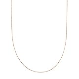 14k Rose Gold Rope Chain Necklace, 0.6mm, 20"