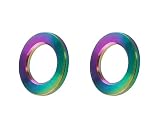 64チタン M6用 平ワッシャー 平座金 外径10mm 内径6.5mm 厚さ1mm レインボー 2枚セット