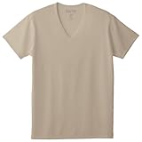 [ReD] 【公式】 リカバリーウェア Vネックインナー (COOL) 半袖 (JP, アルファベット, M, ベージュ)