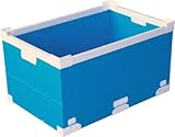 [N-7605790]ＫＵＮＩＭＯＲＩ　プラダン折畳み　ＦＮＳコンテナ　７５Ｌ（ＳＷコーナー）ライトブ 79502FNS75LLB