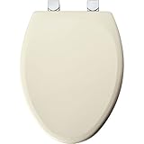 Mayfair 149CPEC 006 Molded Wood Toilet Seat with Chrome Lift-Off Hinges and STA-TITE Seat Fastening 