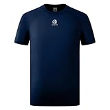 ARMEDES アルメデス 機能性 半袖Tシャツ 接触冷感 テックフィット メンズAR191-ネイビー2XL