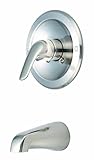 Aviditi Olympia Series P-2001-BN Elite Metal Lever Single Handle Tub Set, Brushed Nickle [並行輸入品]