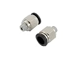 uxcell エア コネクタ クイック 継手 10個 1/8 "PT オスねじ 12mm プッシュ