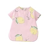 1ピースコットン防水性ベビービブキッズの給仕用スモックペイントエプロン C、高さ90-100cm