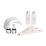 爪を削らない日本製ジェルネイルキット ｜ プレミアムキット LEDライト付 (カラージェルなし) マニキュアタイプ 日本製ジェル プロメーカー発 セルフネイル スターターキット ジェルネイル 初心者でも簡単キレイ
