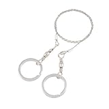 屋外のサバイバルキャンプポケットステンレス鋼の二つのリング弓ワイヤーソー