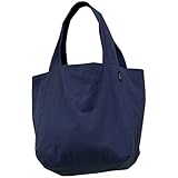 [アトリエ・ヌイ] l'atelier nuuit ウォッシュドコットン ラウンドバッグL ネイビー