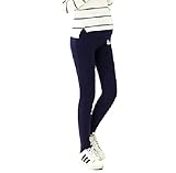 Spinas（スピナス） マタニティ 冬 レギンス パンツ 裏起毛 あったか 全5色 ブラック ライトグレー ネイビー ワインレッド ダークグレー (XXXL, ネイビー)