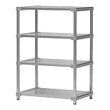 選べる幅サイズ31段階！軽量アルミ製 収納ラック4段 棚板奥行54cm 高さ120cm 幅バリエーション30cm～180cm (85cm)