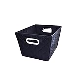 キルティング 収納ボックス M ブラック 1-513-BK