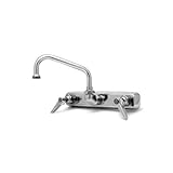 T&S Brass B-1108 Work Board Faucet, Wall Mount, 3-1/2 Centers, 12 Swing Nozzle, Lever Handles by T&S