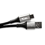 シエル(CIEL) 100W/5A 急速充電ケーブル (タイプA-タイプC) 1m 高密度ナイロン編み 速度480Mbps CL-AC-100W