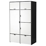 IKEA(イケア) ODDA 30158268 ワードローブ, ブラック, ホワイト