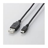 (まとめ)エレコム USB2.0ケーブル(mini-Bタイプ) U2C-M20BK【×5セット】 ds-1618439