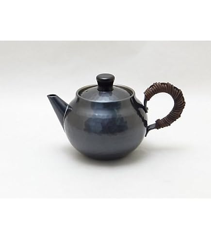 Amazon｜新光金属 急須 黒銅仕上げ 370ml 純銅黒銅仕上げ 鎚目急須
