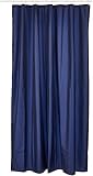 InterDesign シャワーカーテン 防水加工 布製 カーテン裏地 180x200 ネイビーブルー 14698EJ