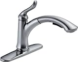 Delta Faucet 4353-AR-DST Linden Single Handle Water-Efficient Pull-Out Kitchen Faucet, Arctic Stainl